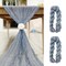 Wrapables 10Ft Bohemian Cheesecloth Gauze Table Runner for Rustic Weddings, Parties, Home Decor, Dusty Blue